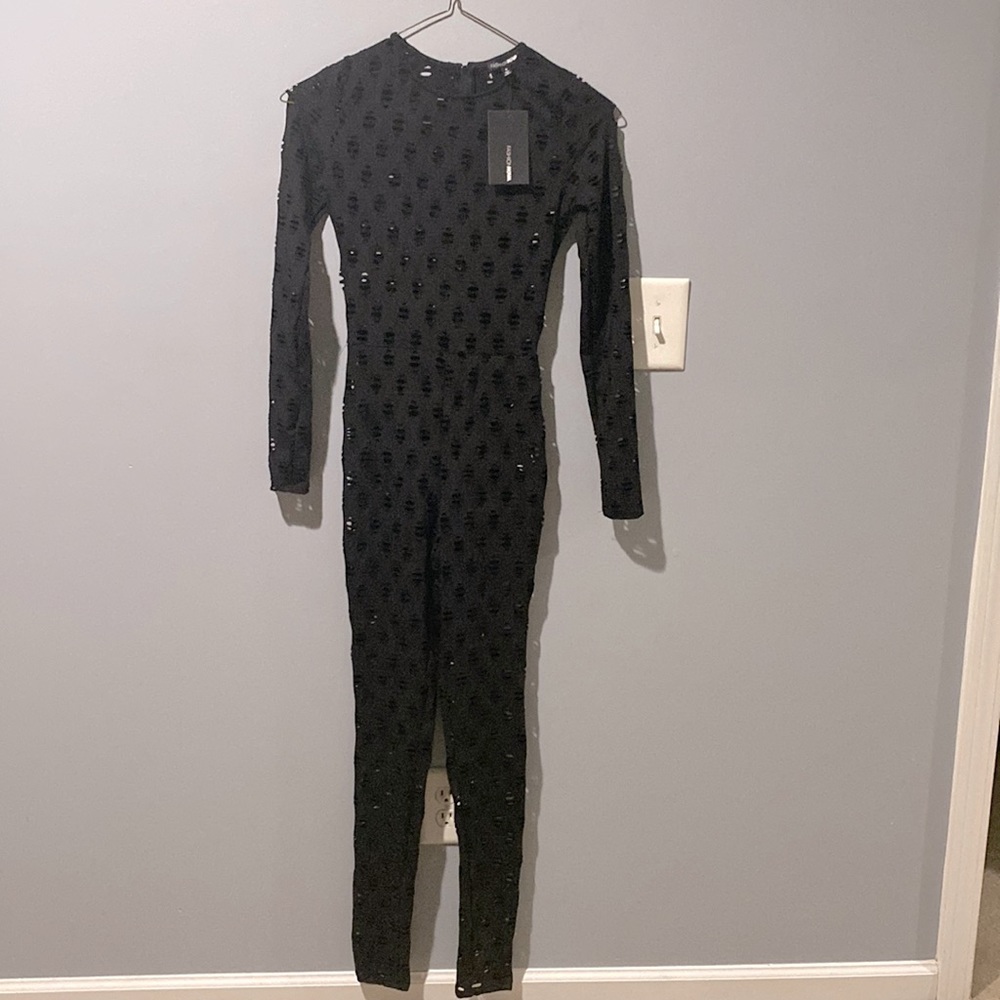 Black jumpsuit see through